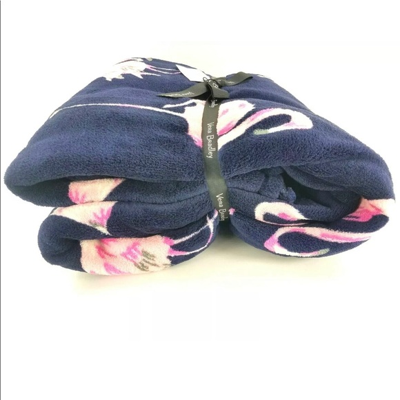 NWT Vera Bradley FLAMINGO FIESTA Throw Blanket - Picture 3 of 3